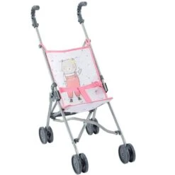 Accessoires Pour Poupon Corolle 36/42/52 Cm : Poussette Canne Rose