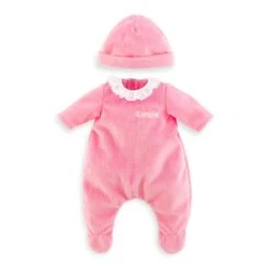 Corolle Vêtements Pour Petit Poupon 30 Cm : Pyjama Rose Et Bonnet