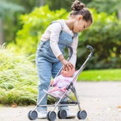 Accessoires Pour Poupon Corolle 36/42/52 Cm : Poussette Canne Rose -Corolle Charme Promos Boutique p3 FULL 104