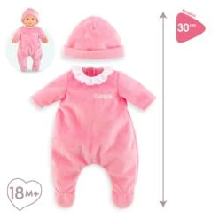 Corolle Vêtements Pour Petit Poupon 30 Cm : Pyjama Rose Et Bonnet -Corolle Charme Promos Boutique p3 FULL 105