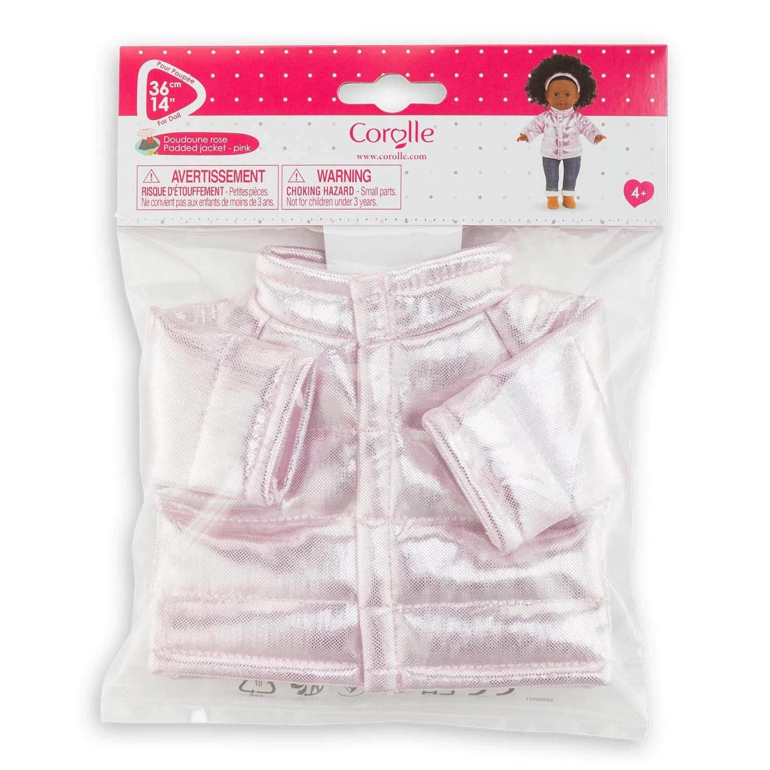 Vêtement Pour Poupée Ma Corolle 36 Cm : Doudoune Rose 3 Vêtement Pour Poupée Ma Corolle 36 Cm : Doudoune Rose – Image 3