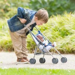 Accessoire Pour Poupon Corolle 36/42/52 Cm : Poussette Canne Bleue -Corolle Charme Promos Boutique p5 FULL 4