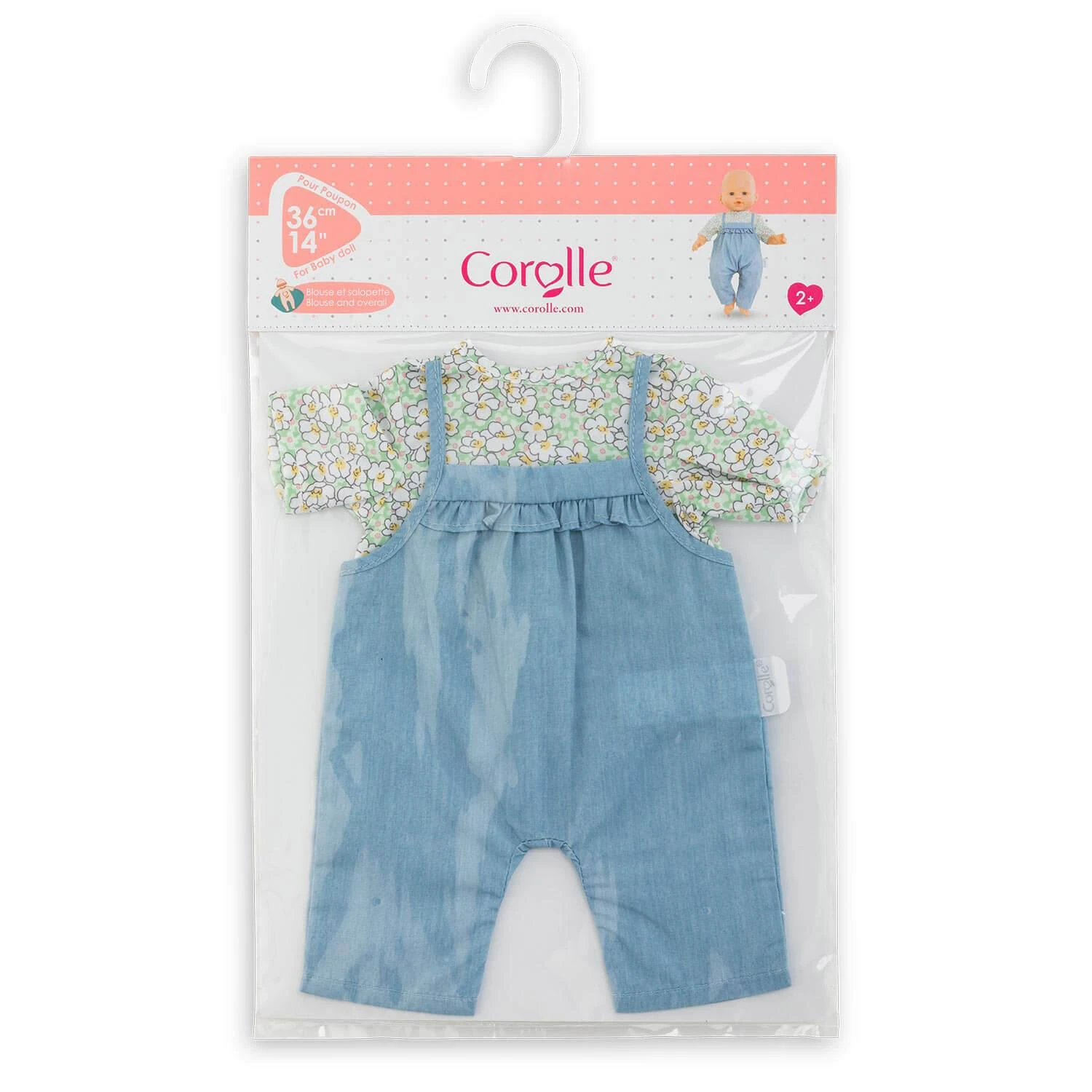 Vêtements Pour Grands Poupons 36 Cm Mon Classique Corolle : Blouse Et Salopette 5 Vêtements Pour Grands Poupons 36 Cm Mon Classique Corolle : Blouse Et Salopette – Image 5